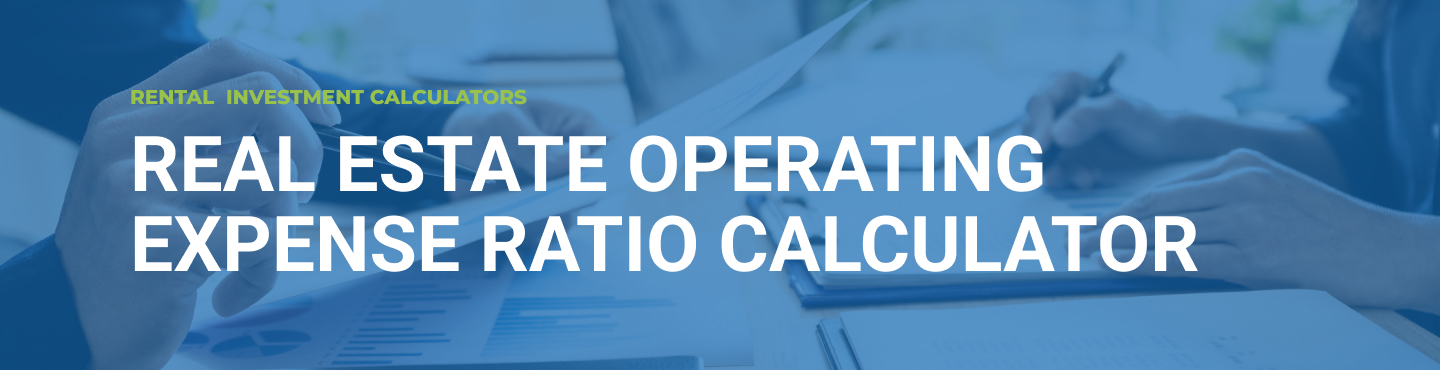 Operating Expense Ratio Calculator Operating Expense Ratio Calculator