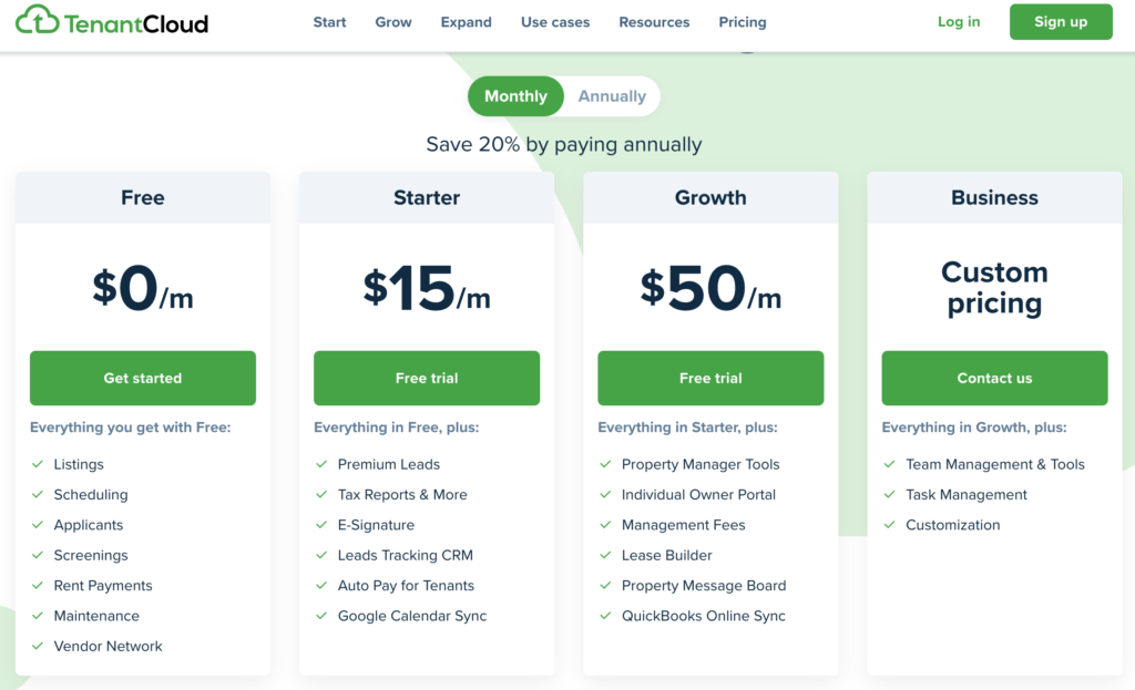 TenantCloud Pricing