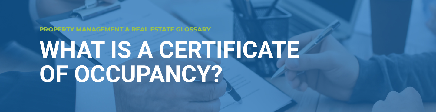What is a certificate of occupancy