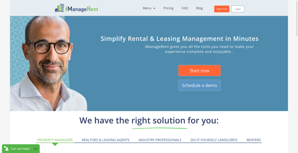 iManageRent property management software