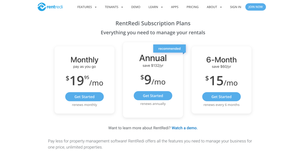 RentRedi property management software